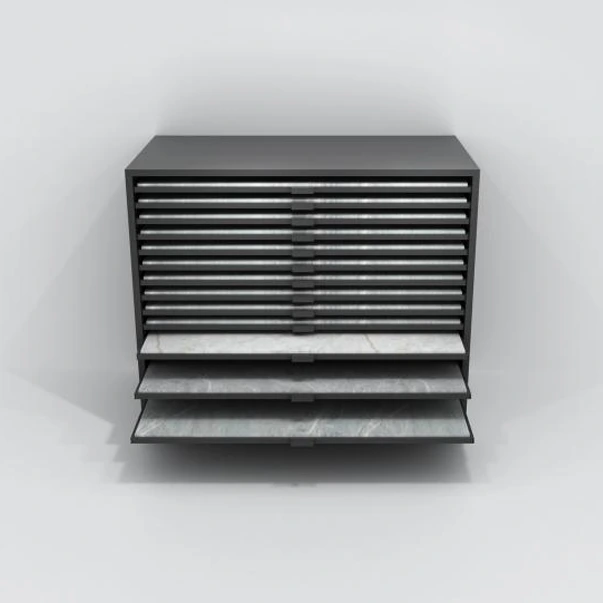 Kombinationsskuffe hængende displaystativ til flisesten