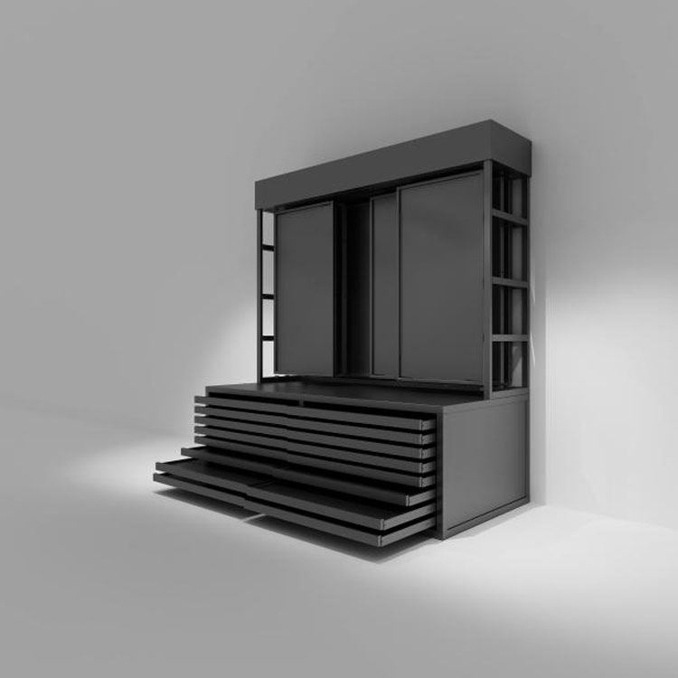 Heavy Duty Flad Skuffe Sten Display Rack